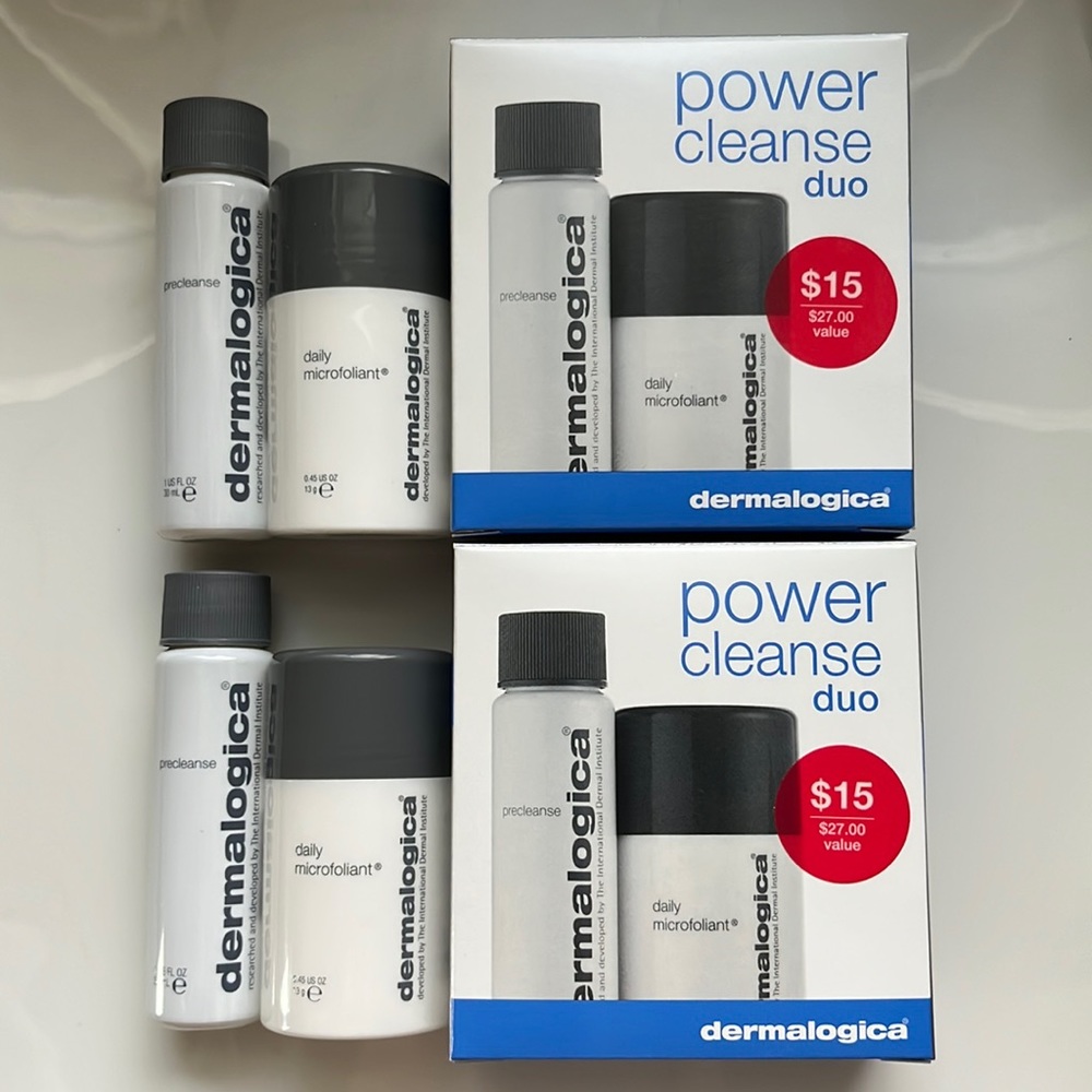 Dermalogica Power Cleanse Duo Precleanse & Microfoliant | Travel | 2 Count | NIB